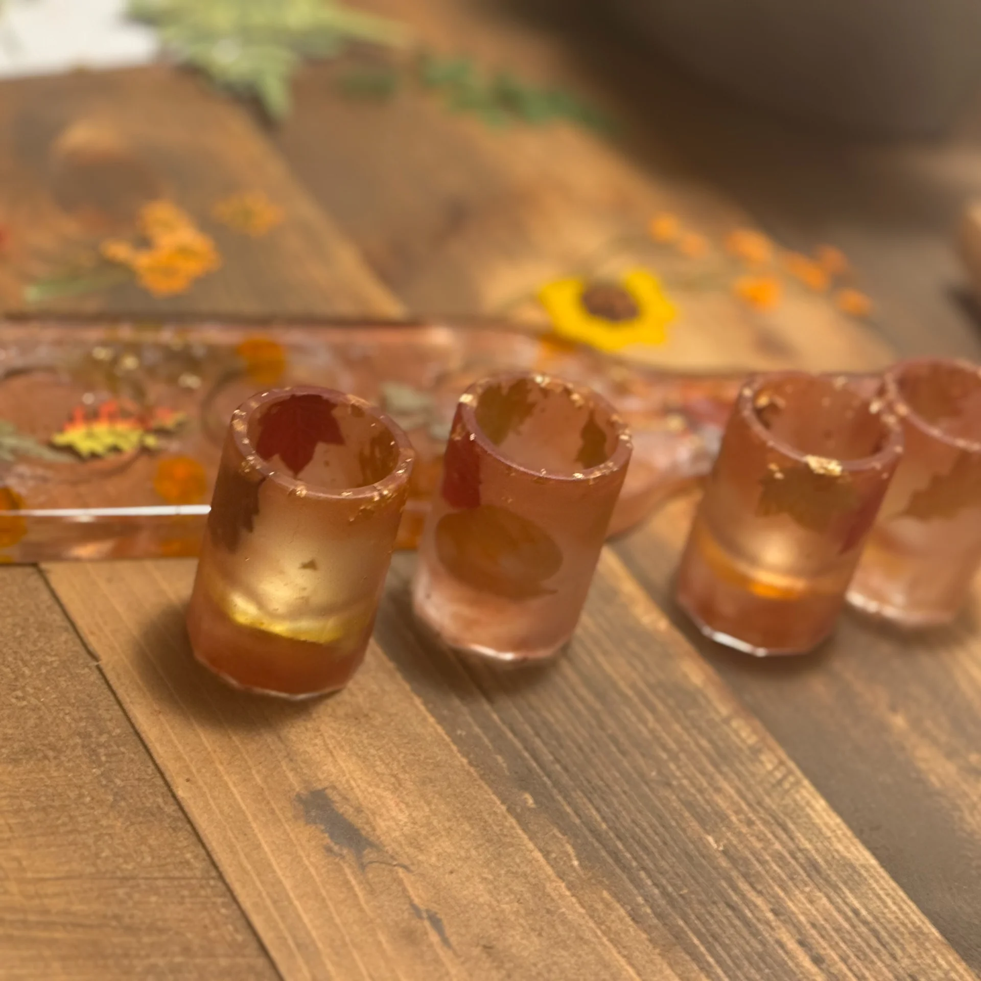 Personalized Shot Glass Holder and Matching shot glass set 