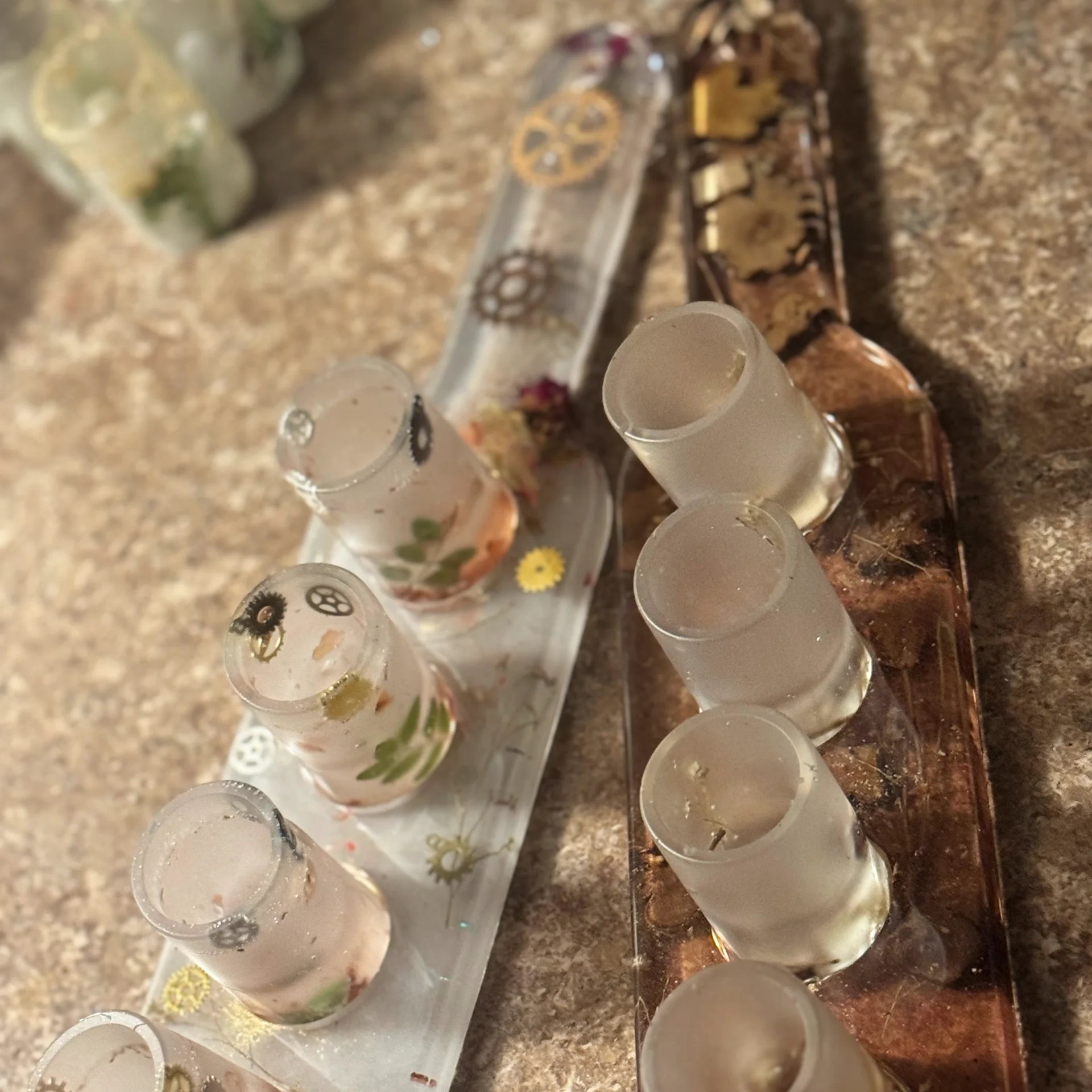 Personalized Shot Glass Holder and Matching shot glass set 