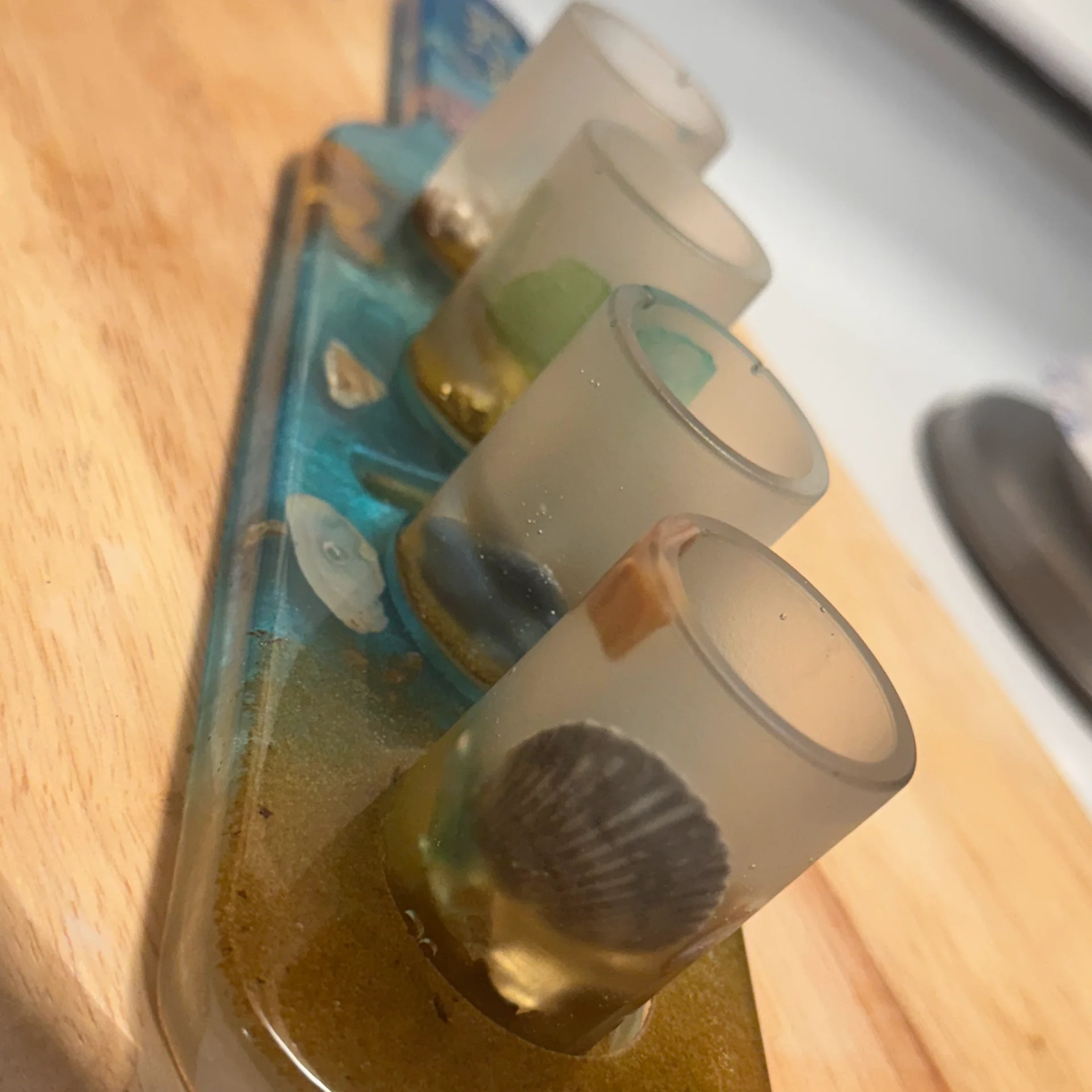 Personalized Shot Glass Holder and Matching shot glass set 