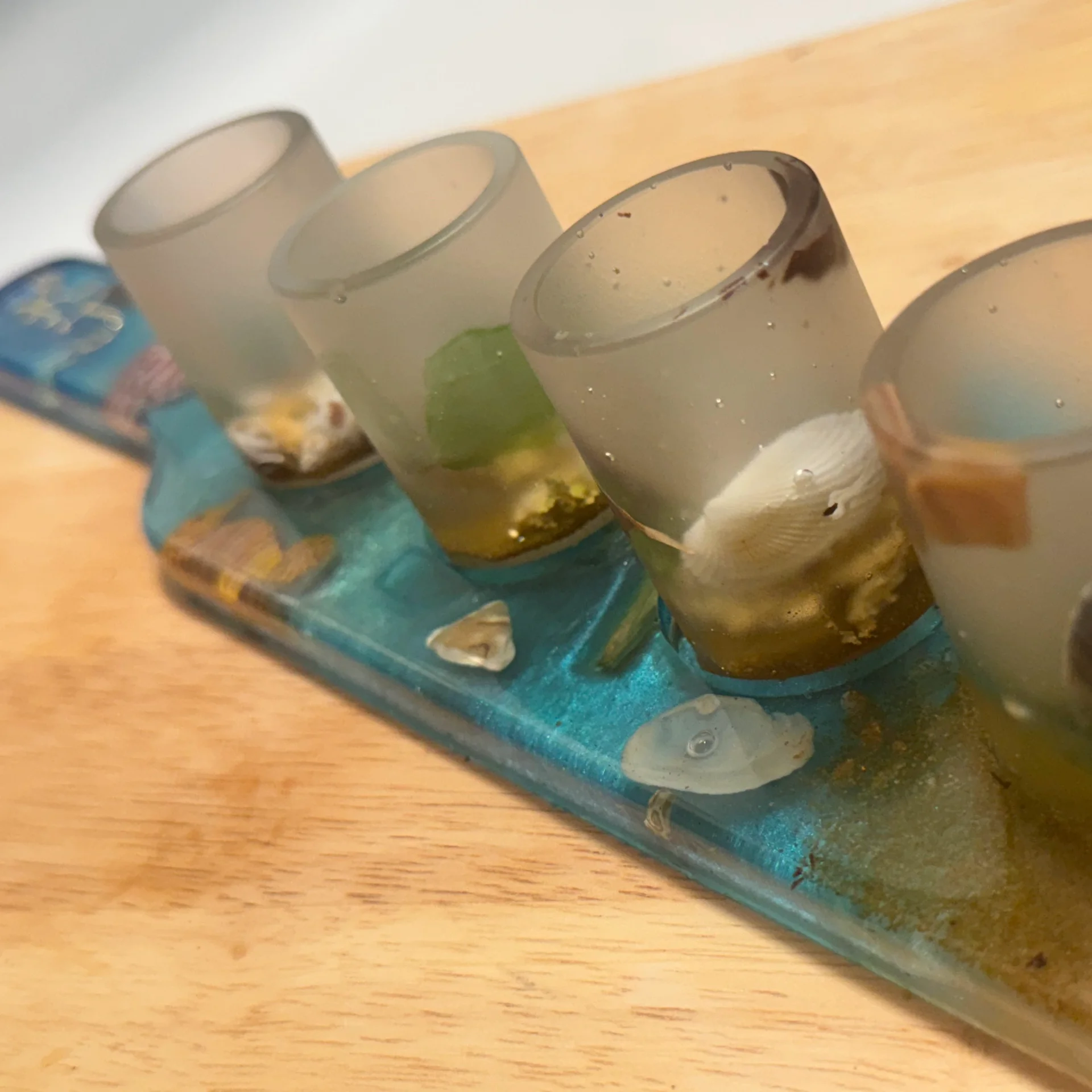 Personalized Shot Glass Holder and Matching shot glass set 