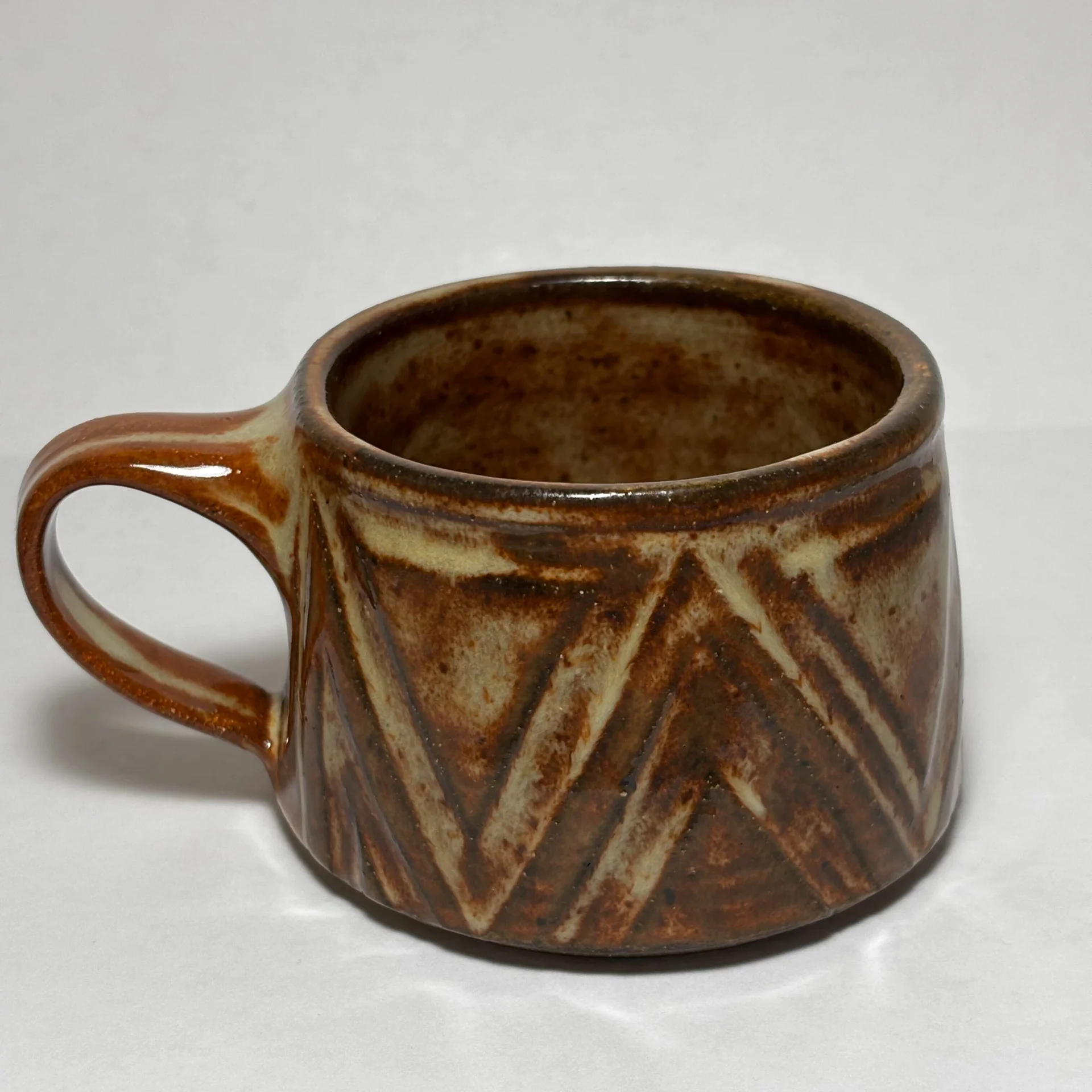 Carved Mug (Triangles) view 4