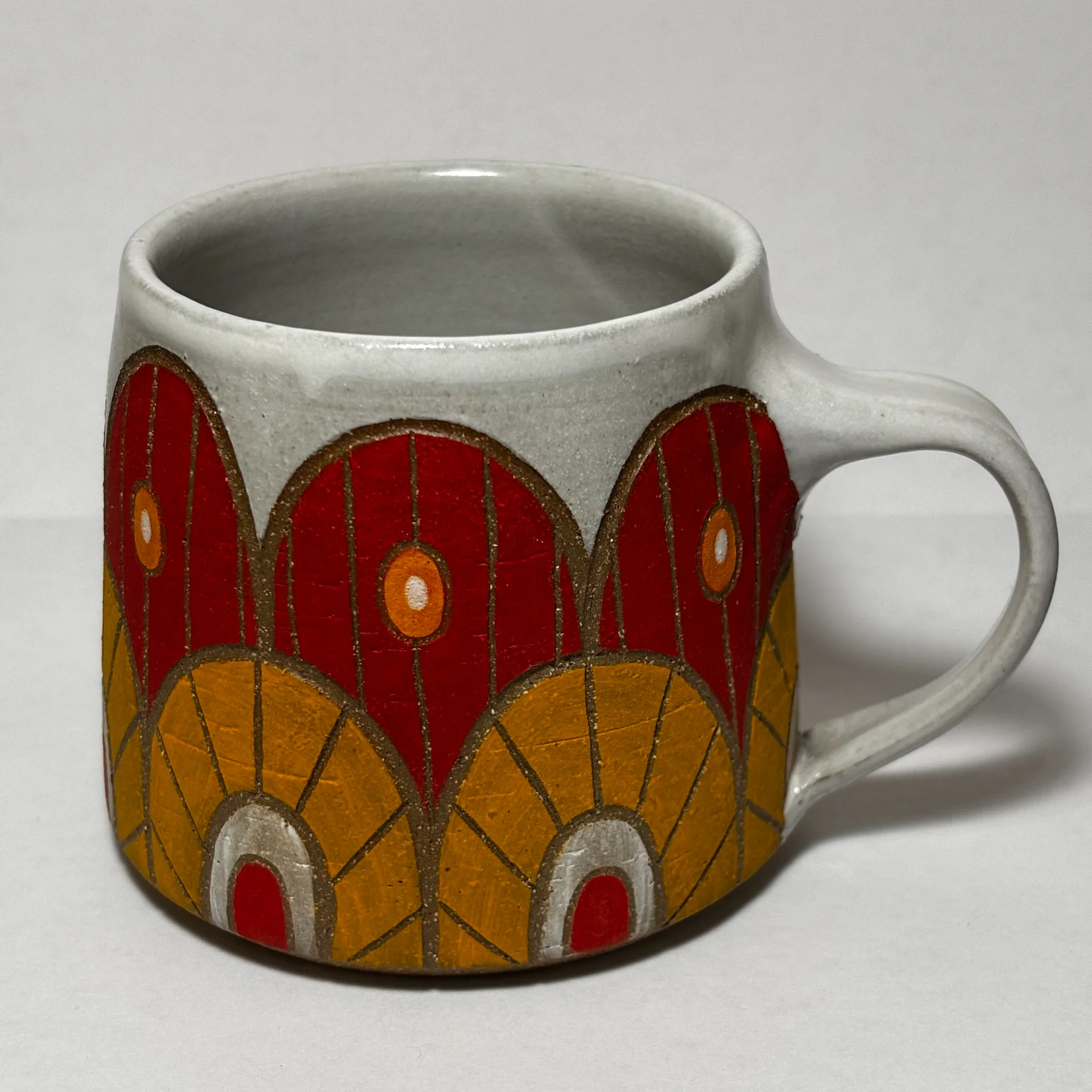 Red & Orange Arches Mug view 3